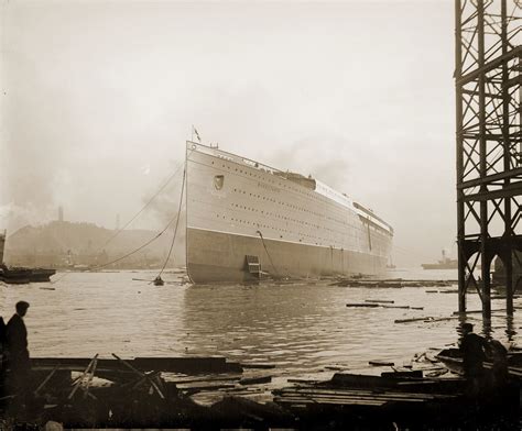 Rms Mauretania Afloat After Launch Bow View Of The Mauret Flickr