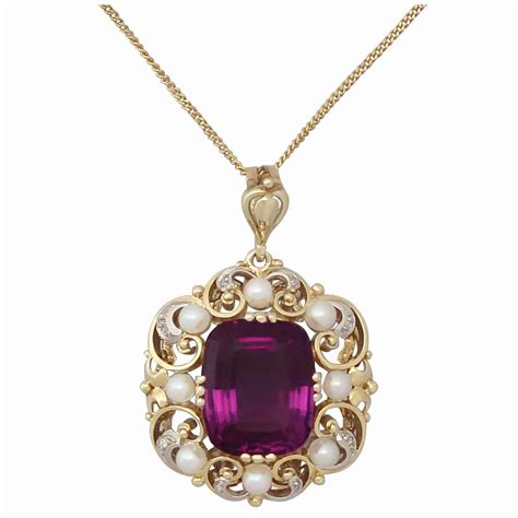 Shop our wide variety of products at the lowest online prices. Pearl, 16.18 ct Amethyst, 0.10 ct Diamond and 14k Yellow ...