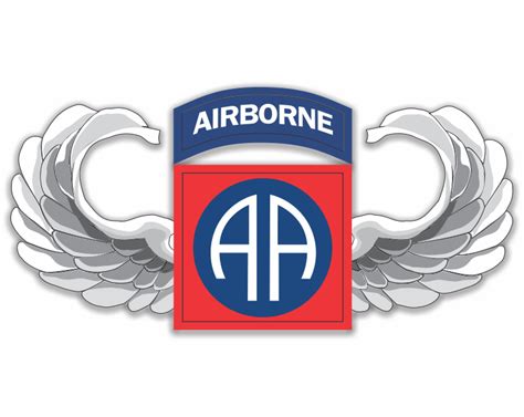 82nd Airborne Jump Wings Sticker Decal