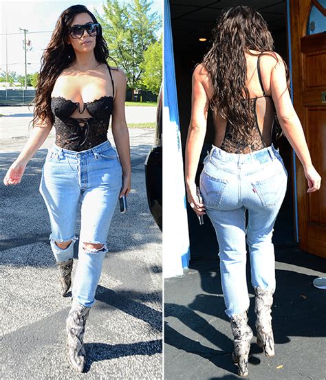 [pics] Kim Kardashian’s Lingerie And Jeans — Kim Has All Eyes On Her Hollywood Life