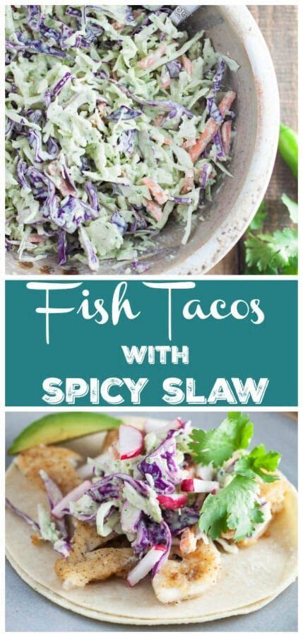 Fish Tacos With Cilantro Lime Slaw The Rustic Foodie Recipe Fish
