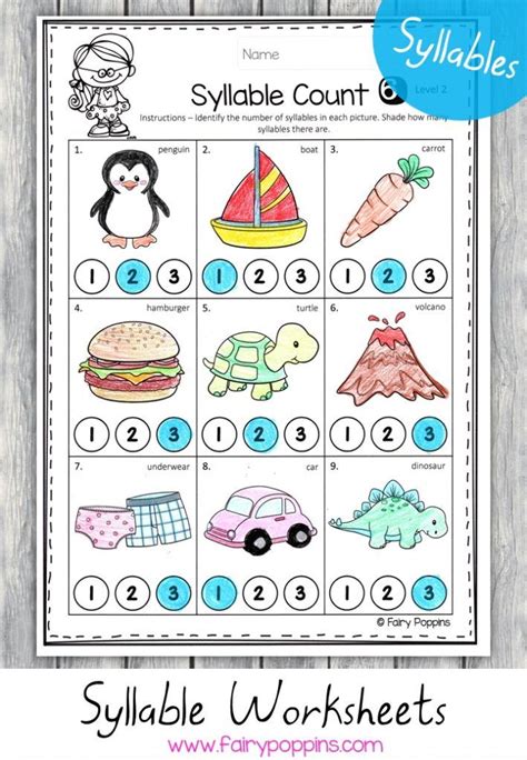 Syllable Activities To Develop Phonological Awareness Syllable Worksheet Syllables Activities