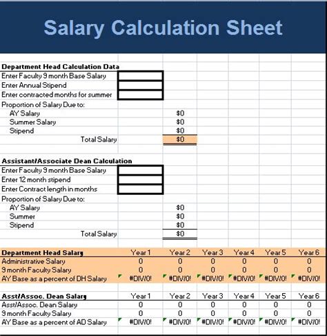 Salary Calculation Sheet Template Payroll Template Spreadsheet