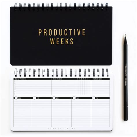 Buy Weekly Planner 2024 Undated Daily Weekly Monthly Planner Productive Weeks Pen Habit