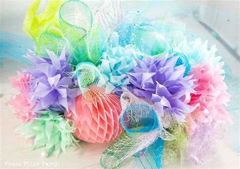How To Make A Mini Coral Reef Party Decor By Press Print Party