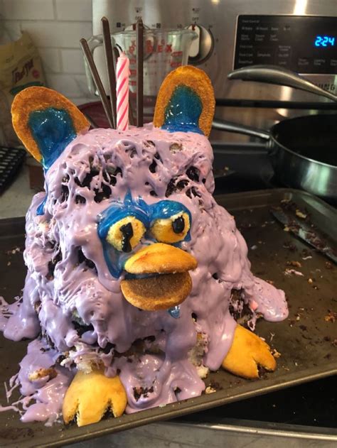 Cursed Furby Cake Ugly Cakes Scary Cakes Funny Birthday Cakes