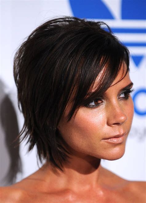 Celebrity Hairstyle Victoria Beckham Medium Haircut