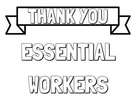 When you encounter a service provider, express your appreciation. Essential Workers coloring page | Miss Alyssa's