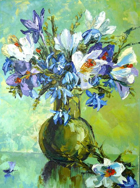 Bright Snowdropsa Bouquet Of Flowersoil Painting