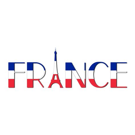 France Typography With Shadow Free Svg