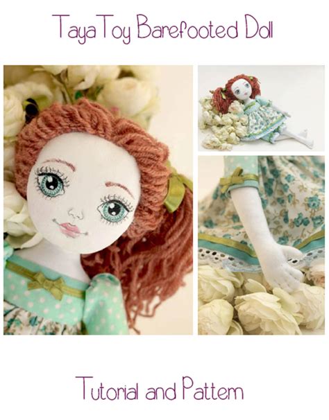 doll making sewing e pattern and tutorial barefooted cloth doll etsy