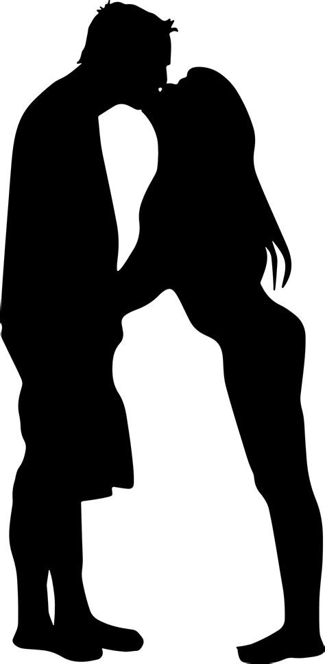 Kiss Silhouette Intimate Relationship Couple Png Download 11342316