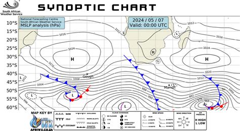 Synoptic Weather Chart For South Africa From Sa Weather Service