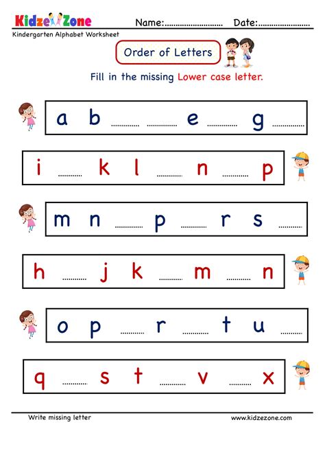 Kindergarten Worksheet English Writing