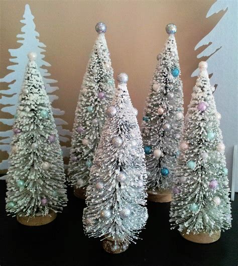 Brooklyn Designs Diy Sparkly Snow Covered Bottle Brush Christmas Trees