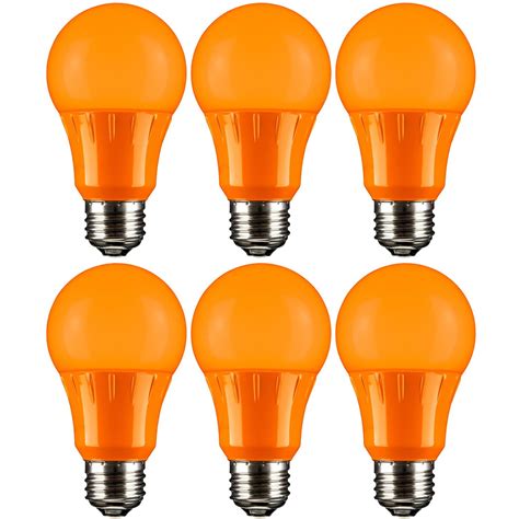 Sunlite A193woled6pk Led Colored A19 3w Light Bulbs With Medium