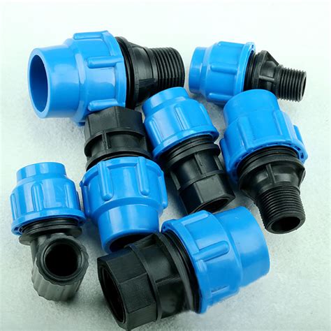 Mdpe Plastic Tap Compression Fitting Bsp Male Adaptors For Irrigation