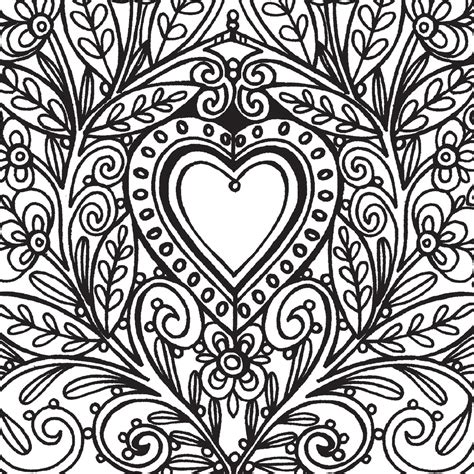 Hearts Coloring Pages For Adults Best Coloring Pages For Kids