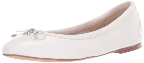 Sam Edelman Felicia Ballet Flat Bright White Leather 8 5 Wide Us Lyst