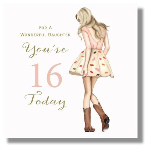 Happy 16th Birthday Card Daughter 16th Birthday Card 16th Birthday