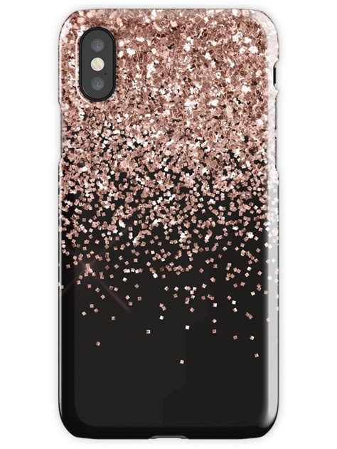 Rose Gold Sparkle Glitter Fading Border Iphone Case For Sale By