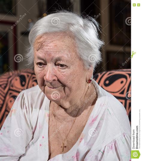 Old Sad Woman Stock Image Image Of Elderly Head Pensive 77533115