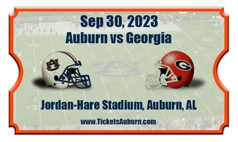 Auburn Tigers Vs Georgia Bulldogs Football Tickets 093023