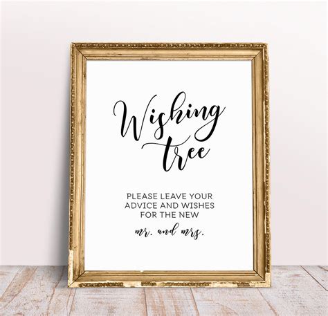 Wishing Tree Sign Wedding Signage Wishing Tree Wedding Wishing Tree