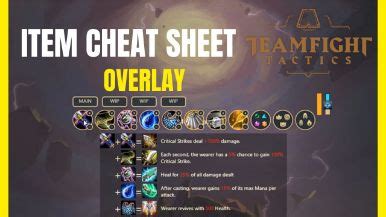 Teamfight Tactics Items Cheat Sheet TFT Item Combinations UPDATED