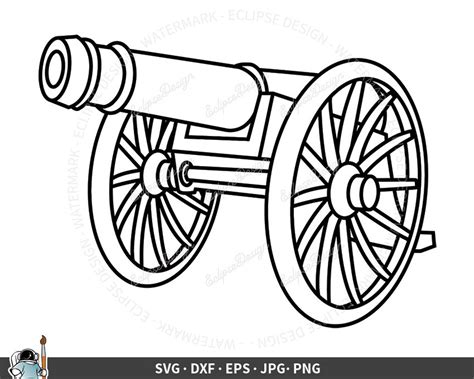 Cannon SVG Cannon Vector Cannon Cut File Cannon Clipart | Etsy