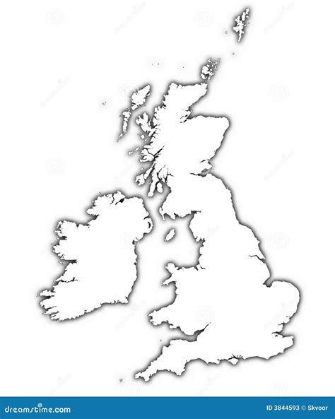 Map Of Great Britain With Constituent Countries Cartoon Vector