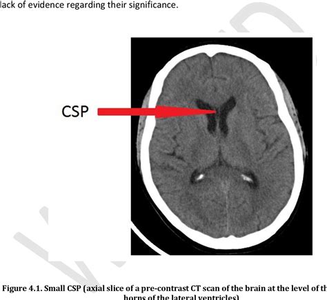 The Prevalence Of Cavum Septum Pellucidum In Brain Imaging Of Mental