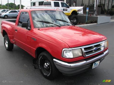 1997 Bright Red Ford Ranger Xl Regular Cab 39740599 Photo 1