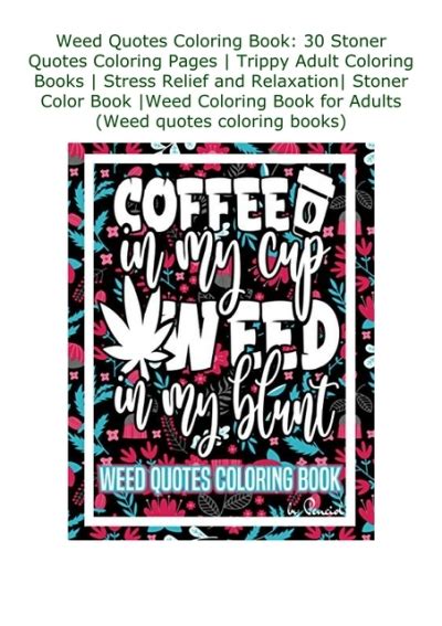 Unlimited Ebook Weed Quotes Coloring Book 30 Stoner Quotes Coloring