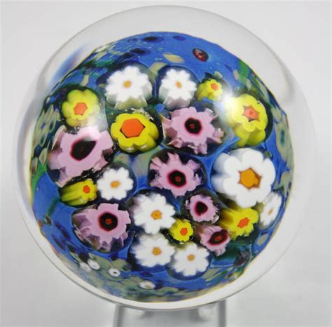 Shawn Messenger Fine Art Glass Large Flower Paperweight Lmb Art Glass