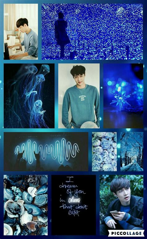 Exo Lay! Yixing blue MoodBoard | Blue moodboard, Yixing ...