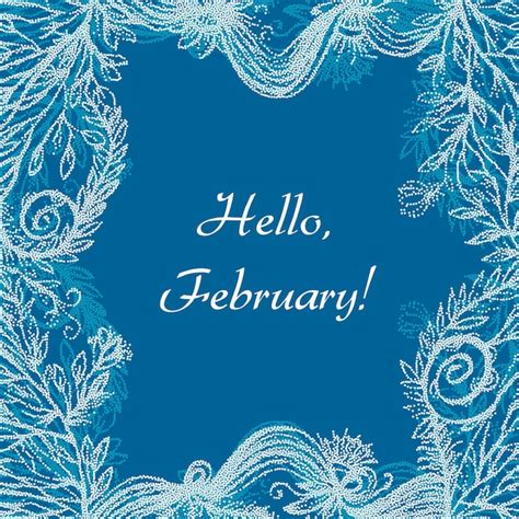 Premium Vector Hello February Card