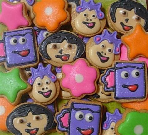 Dora The Explorer Inspired Mini Sugar Cookie Bites 2 Dozen Sugar