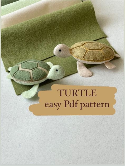PDF Felt Sea Turtle Pattern Felt Ornament Ocean Pattern Etsy