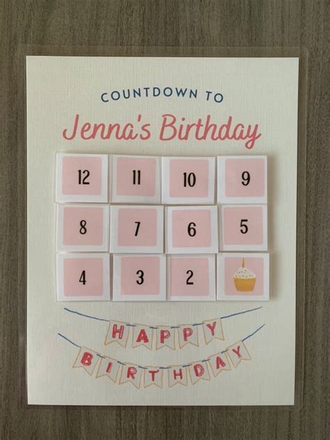 Birthday Countdown Calendar For Children Interactive Counting