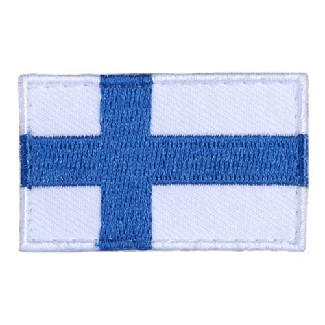 Suomen Lippu 3 X 5 Cm Hihamerkki Tarrapohjaan Erä Ja Armeijatavara