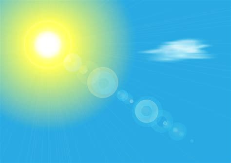 Sunshine With Sun And Blue Sky Vector Illustration 276478 Vector Art