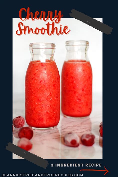 How To Make A Cherry Smoothie Cherry Smoothie Vegan Smoothie Recipes