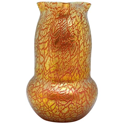 Pink Loetz Vase With Silver Swirls Decor Ausführung 118 At 1stdibs