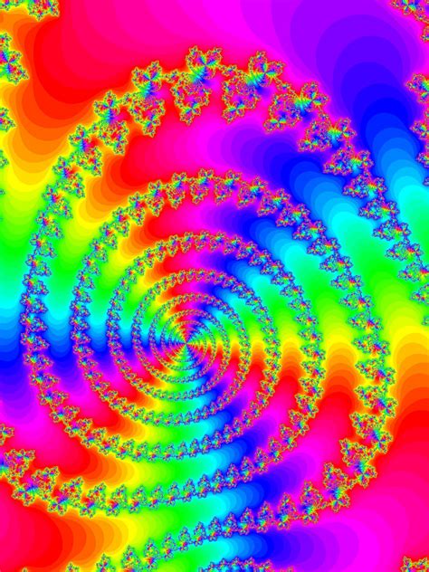 Fractal Spiral Rainbow Free Stock Photo Public Domain Pictures