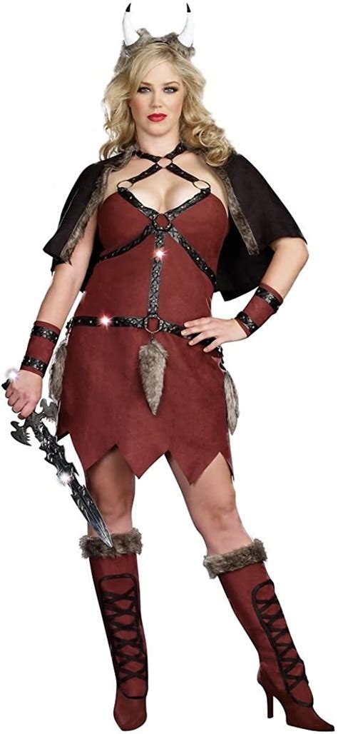 gsg viking warrior costume sexy medieval barbarian girl halloween dress clothing