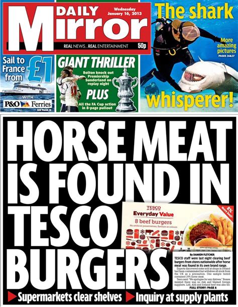 Tesco Horse Burger Meat Supermarket Apologises After Tweeting Horse