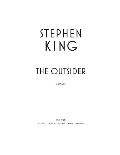 电子书 局外人（英）the Outsider A Novel 文库 报告厅