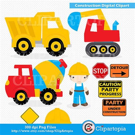 Clipart Construction Clipart Trucks Clipart Dump Truck Clip Kit Digital