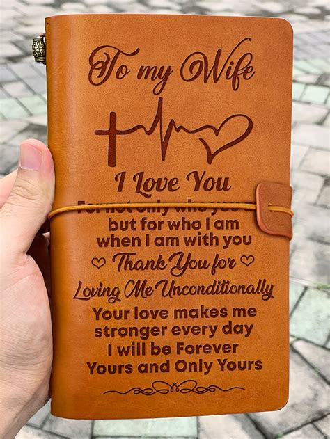 Leather Journal to Wife - Thank You for Loving Me Unconditionally, Gift 